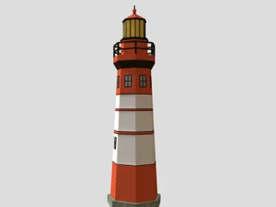 Lighthouse - Low-poly PBR Model Low-poly 3D model