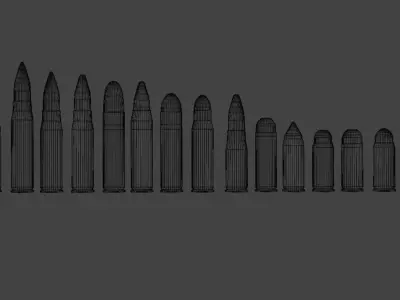 Bullet Pack Low-poly 3D model
