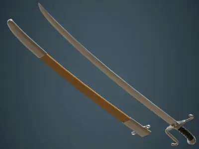 Sabre 1A Low-poly 3D model