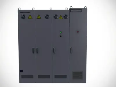 Electrical Fuse Box 1 Low-poly 3D model