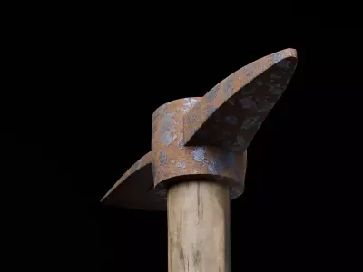 Low-Poly Axe 3D Model Free low-poly 3D model