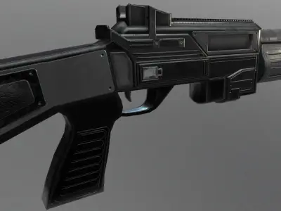 Shotgun gun Low-poly 3D model purchase