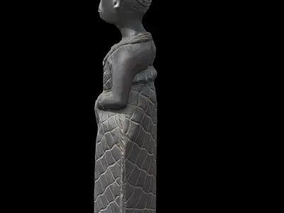 Benin Queen Stand Low-poly 3D model