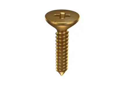 Screw High Quality 3D Model Low-poly 3D model