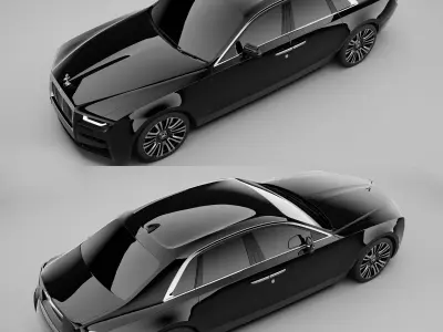  2021 Rolls-Royce Ghost With Inteiror 3D model