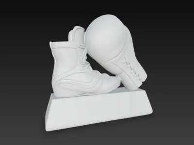 Classic boxing trophy 3D print model