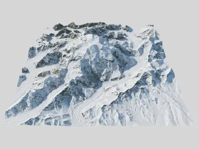 Mount Denali 8k PBR terrain 3D model
