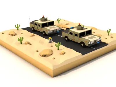 Polygon Military Combo Pack Low-poly 3D model