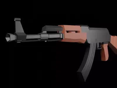 Low Poly AK-47 rifle Free low-poly 3D model