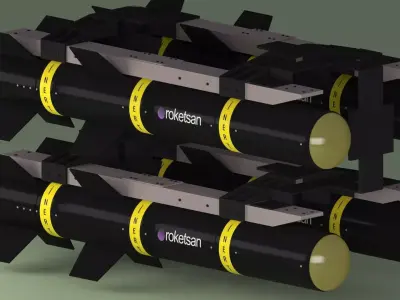 Missile - Roketsan - Umtas 3D Model 3D model