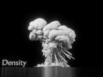 Oil Explosion VDB 3D Model 3D model