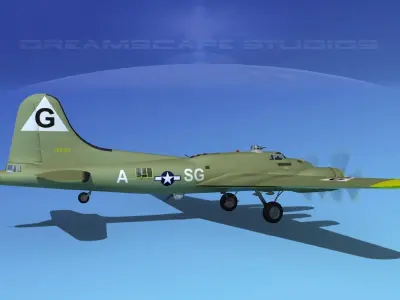 Boeing B-17F Flying Fortress HP V04 3D model