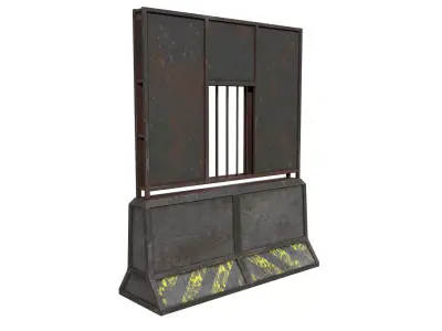 Concrete RoadBlock Barrier Barricade 3D model purchase