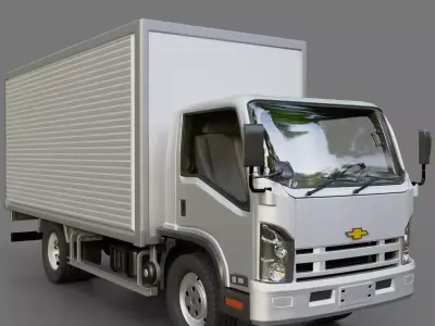 Chevrolet Nqr Box Truck Free low-poly 3D model