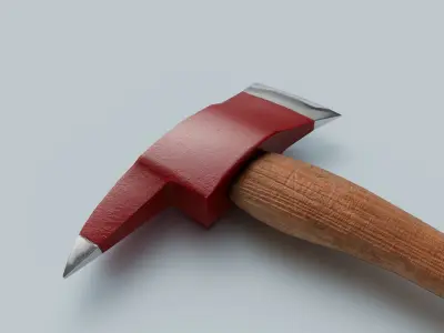 Firefighter Pick Head Axe Low-poly 3D model