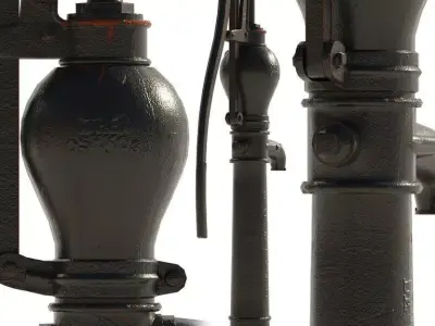 Oshkosh Water Hand Pump 3D model