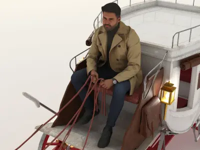 Horse Carriage 2 - 4K 3D model