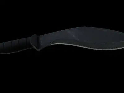 kukri knife PBR Low-poly 3D model