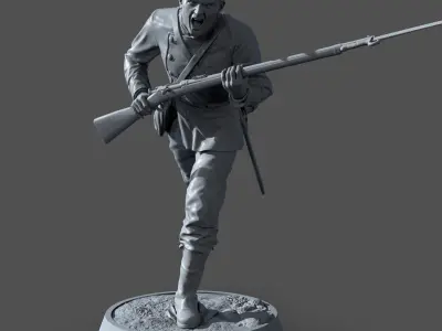 Historical War soldier 3D print model