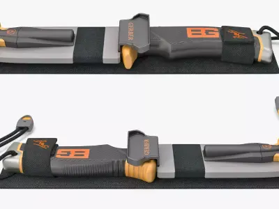 Survival Knife Gerber Set 3D model