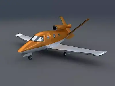 Generic Microjet aircraft Low-poly 3D model