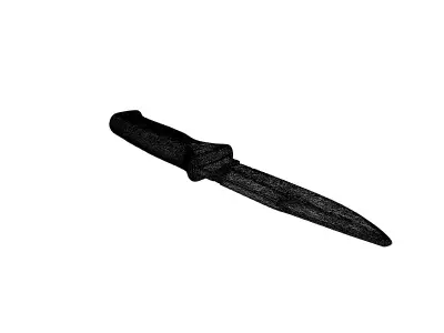 Tactical Fixed Blade Utility Knife Low-poly 3D model