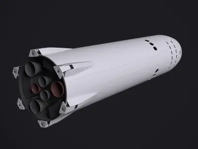 SpaceX Lunar Optimized Starship  3D model