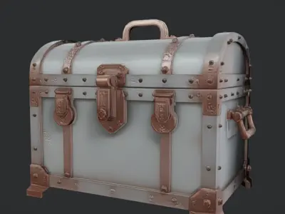 antique treasure chest 3D model