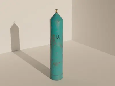 gas canisters Low-poly 3D model