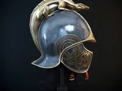 Dragon Helm and Dragon Sword 3D model