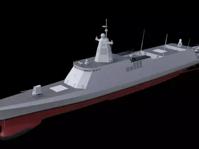 Korean KDDX destroyer DSME 8000 3D model