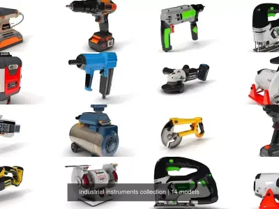 industrial instruments collection 3D Model Pack