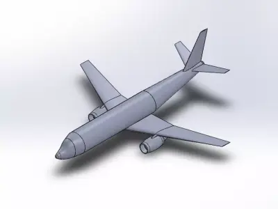 Fictional Twin Engine Jetliner a320 series Inspired 3D model