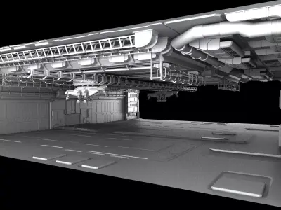 Sci Fi HANGAR 2 3D model