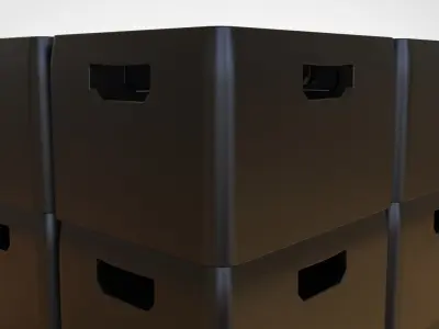 Plastic Crates 3D Model 3D model