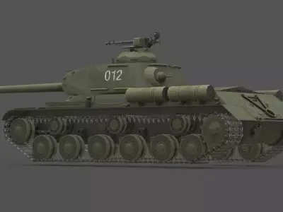  IS-2 Heavy Tank 3D Model Low-poly 3D model