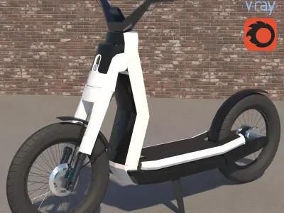 VW Streetmate E-bike Scooter Low-poly 3D model