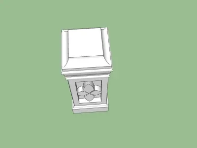 indian jodhpuri stone balester 3d modal Low-poly 3D model