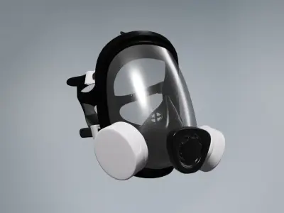 Gasmask 2 gas mask Low-poly 3D model