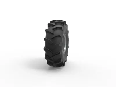 Wheel of Redneck Rave Mud truck Scale 1 to 25 3D print model