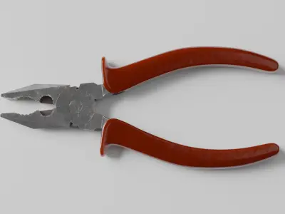 Weathered Combination Pliers 3D model