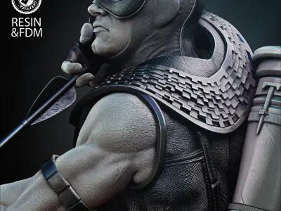 Wicked Marvel Hawkeye Bust Tested for 3D printing 3D print model
