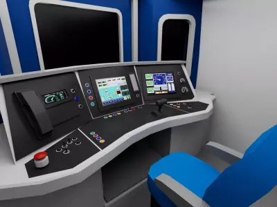 Subway Station and Train Interior 3D model