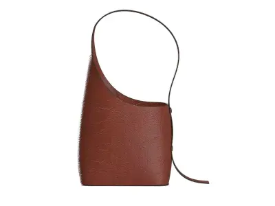Red brown Leather Hobo Bag 3D model