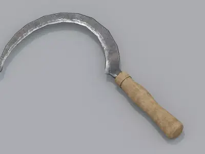 Sickle PBR axe Low-poly 3D model
