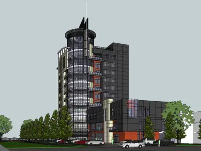 Sketchup Building hotel 263 3D model
