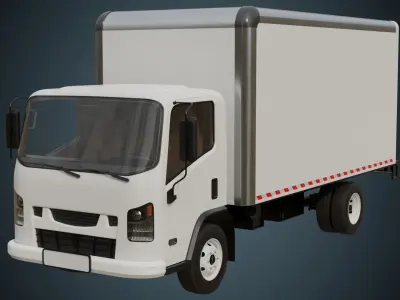 Box Truck 1A  Low-poly 3D model