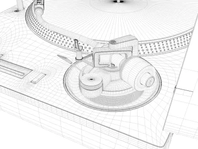 Technics Turntable Vinyl Record Player 3D model purchase