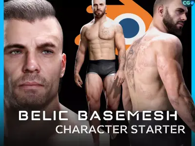 Realistic Military Base Male Character Starter Low-poly 3D model