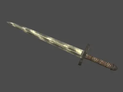 Simple Medieval Sword Free low-poly 3D model